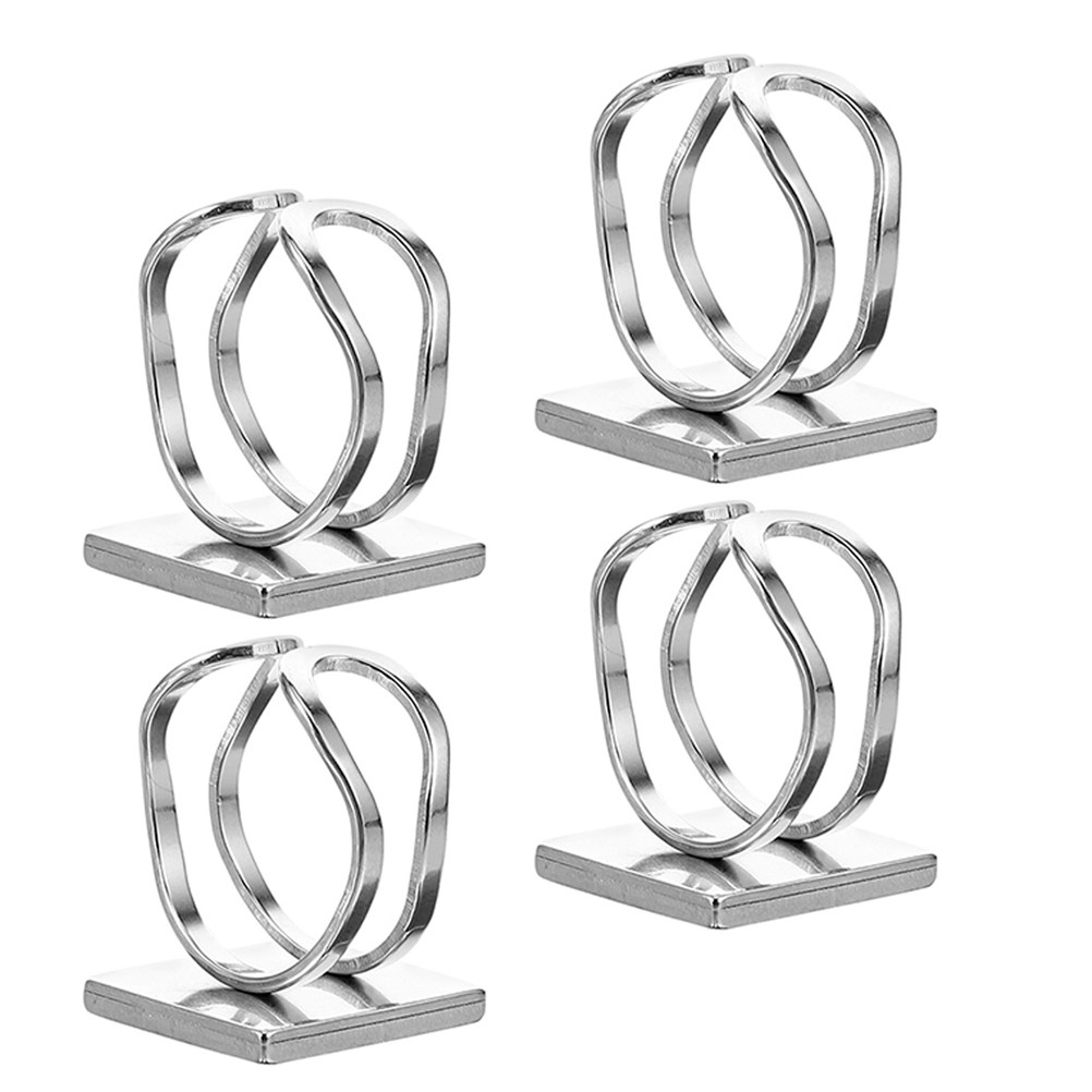 Jewelry Making Gemstones - 4 stuks vierkante ringonderdelen van roestvrij