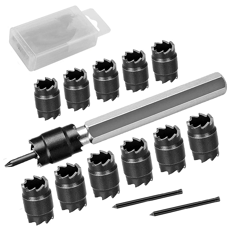 Jewelry Making Drill - 14-delige Dubbelzijdige 3/8Inch Hss Puntlassnijder Set
