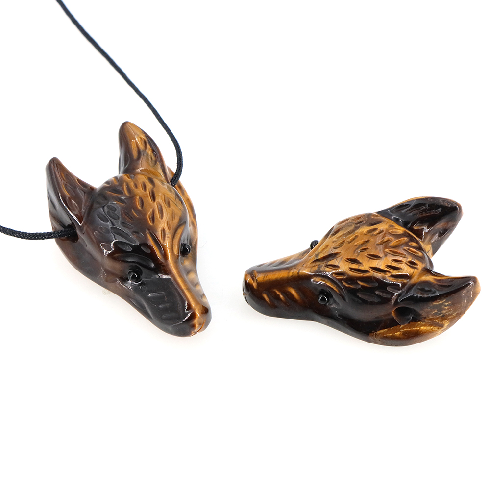 40mm Wolf Head Stone Hanger Na - Jewelry Making Gemstones recensie en prijs